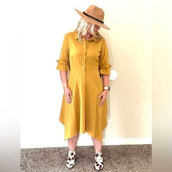 Sharagano Button Front Dress - Picture 2 of 4